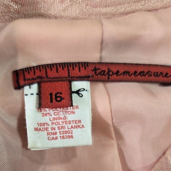 Tapemeasure Anthropologie Pink Paisley Brocade Button-Up Military Jacket - Picture 5 of 10